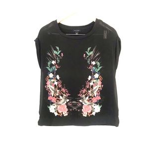 Sheer  printed T-shirt